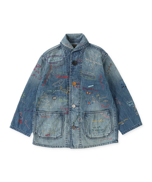 DD KIDS 8OZ denim hand embroidered jacket