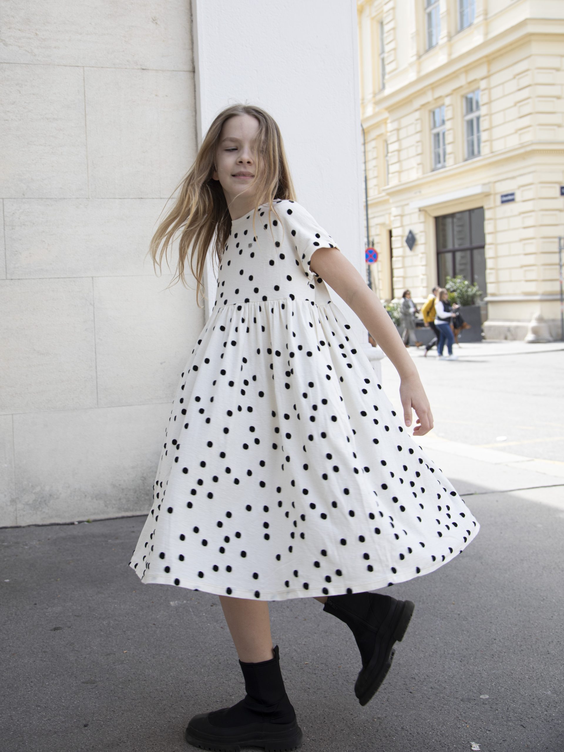 FITH KIDS Dot Jacquard Dress