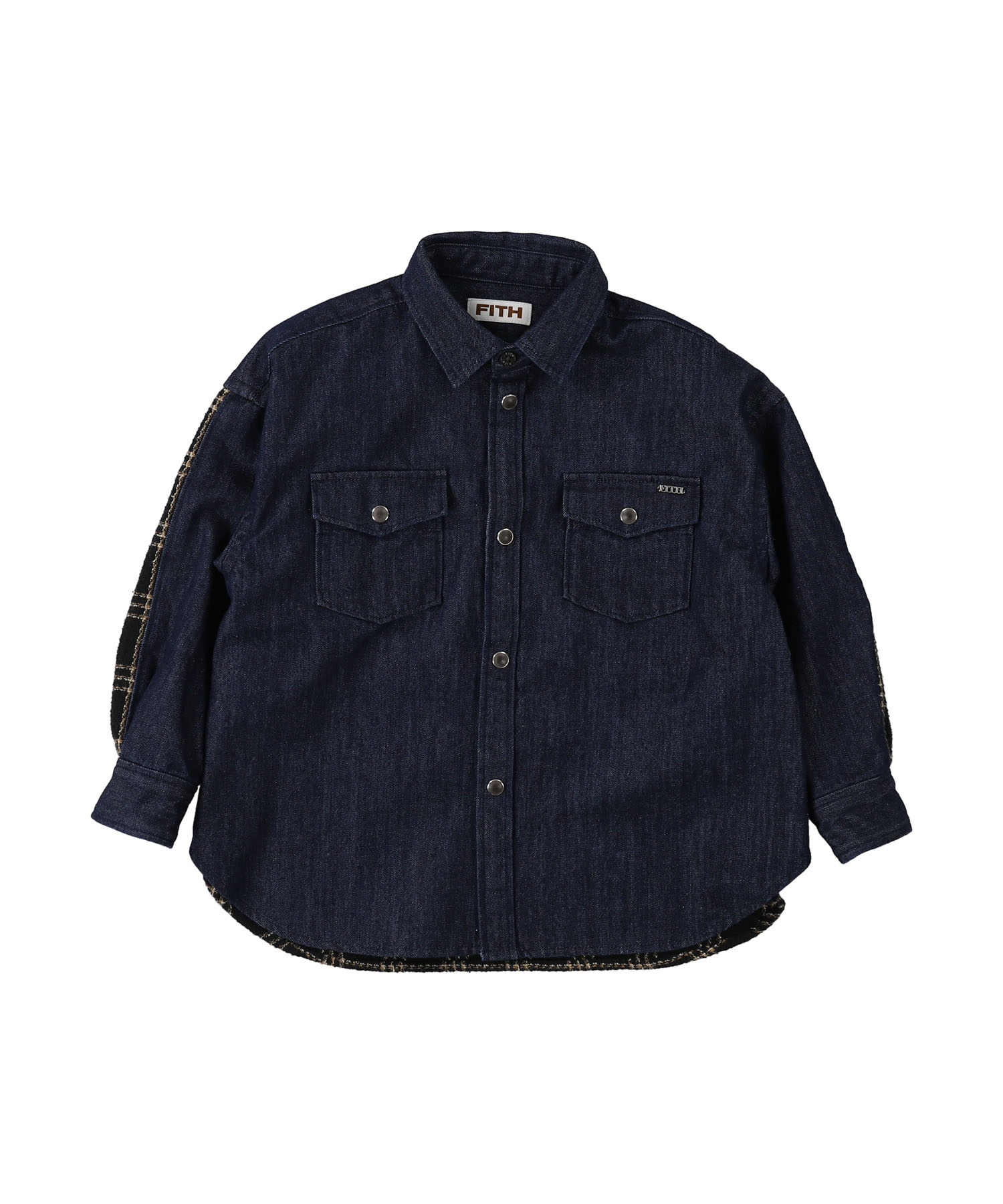 FITH Denim and Plaid Switching Shirt