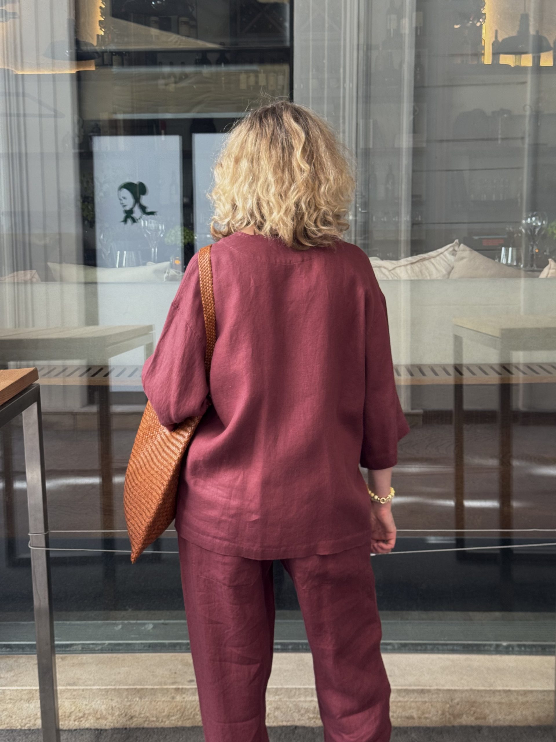 Linen One Button Jacket