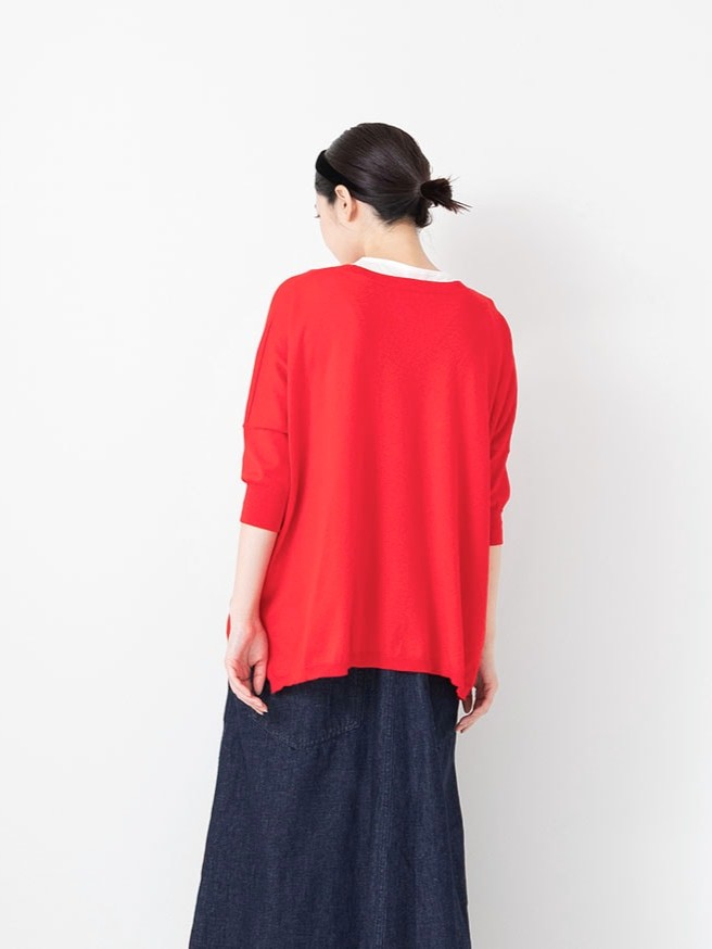 V-Neck Silk Cashmere Cotton Pullover