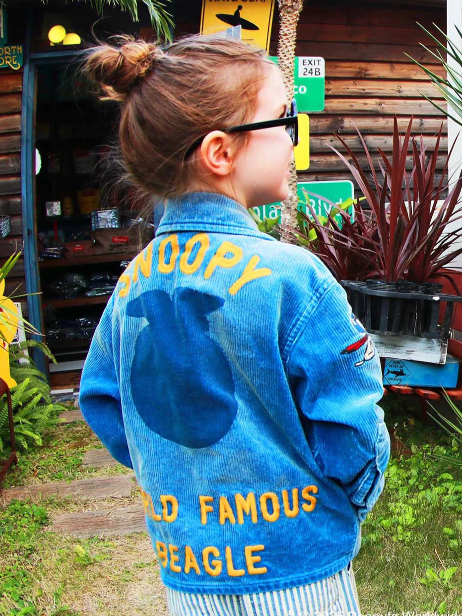 DD Kids Indigo Corduroy SNOOPY Jacket
