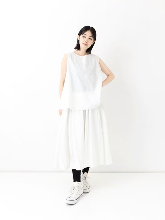 Veritecoeur Shrink Wide Skirt