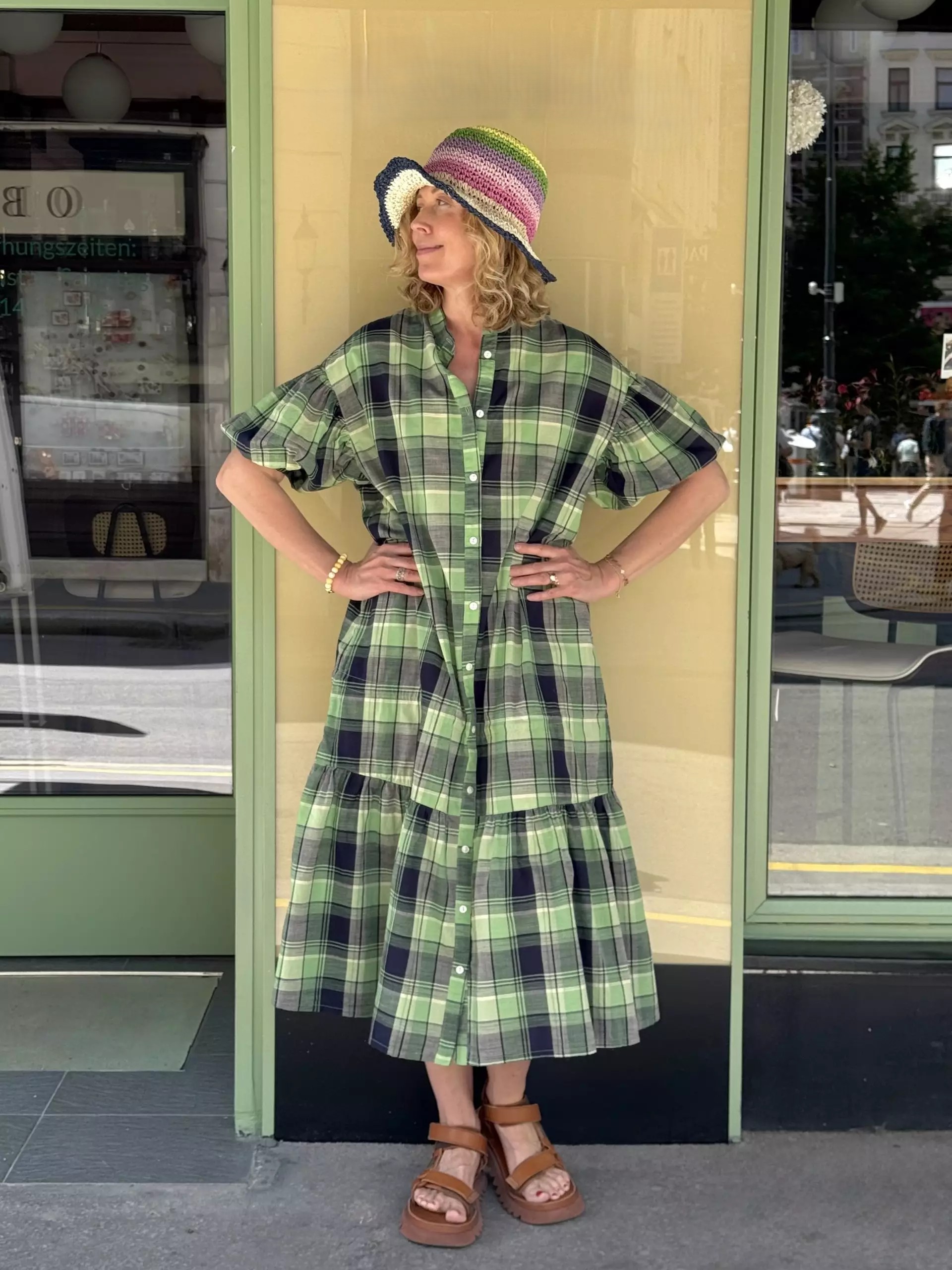 DD Madras Plaid Docking Dress