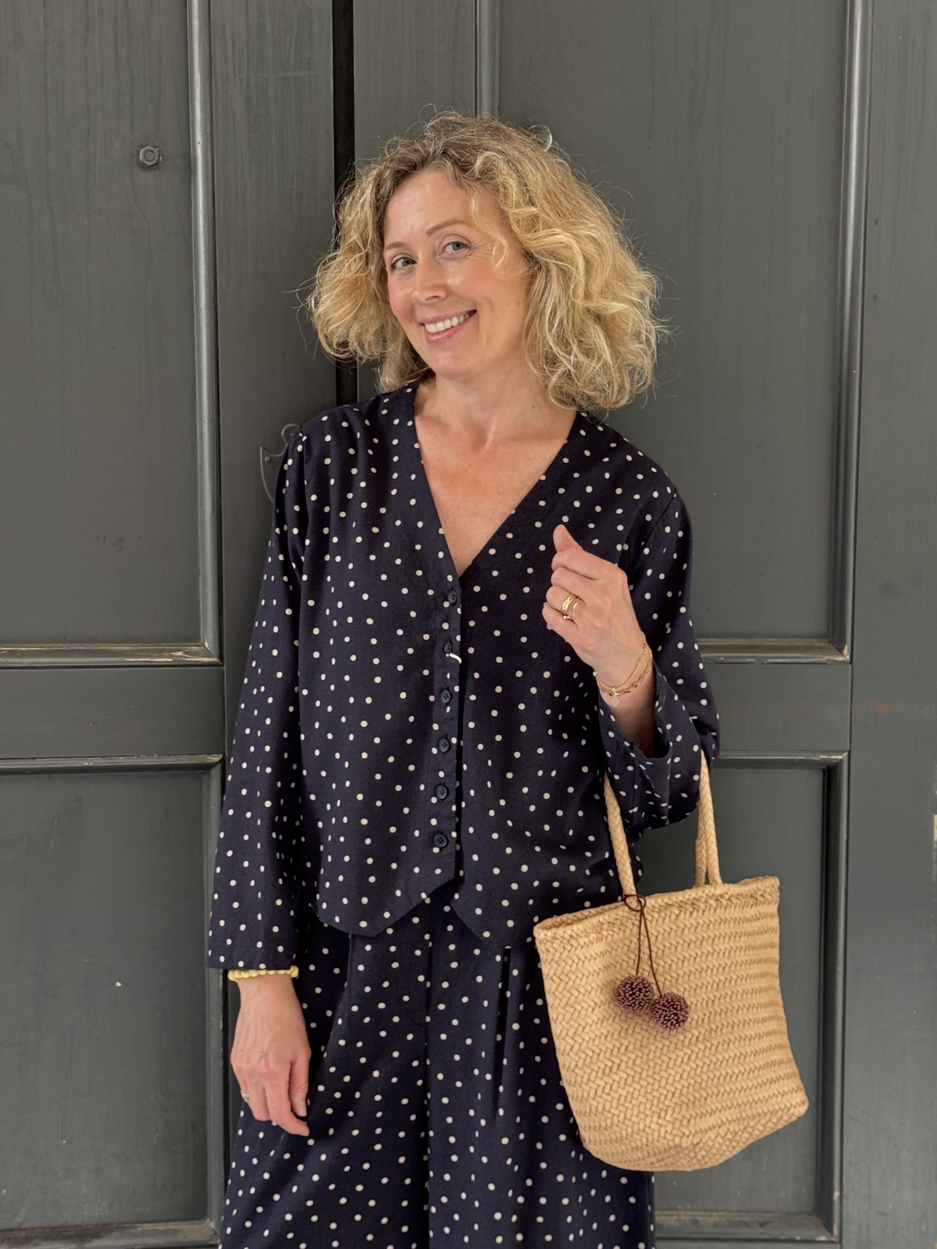 NAVY Dots Shirt